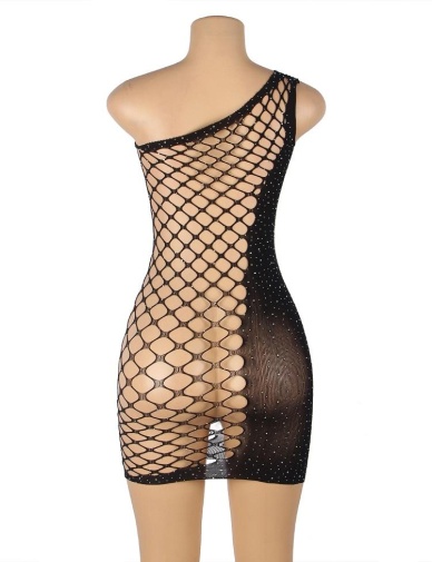 Ohyeah - Glitter Fishnet Dress - Black - M 照片