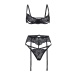 Oh La La Cheri - Hazel Peek-A-Boo 3pcs Set - Black - S/M photo-4