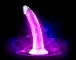 Neo Elite - Glow in the Dark Light Dildo 19cm - Neon Purple photo-2