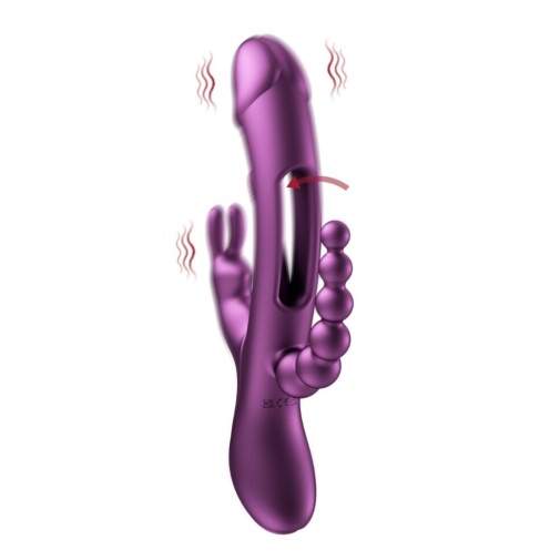 Honey Play Box - Trilux Rabbit Vibrator w Beads - Purple photo