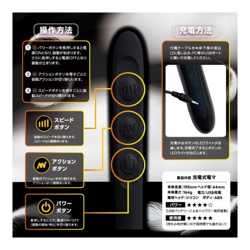 T-Best - Light Vibro Massager - Black  photo