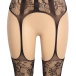 Ohyeah - Sexy Jacquard Bodystocking - Black 照片-8
