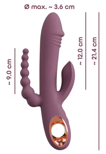 You2Toys - Slim Triple Plum Rabbit Vibrator - Purple 照片