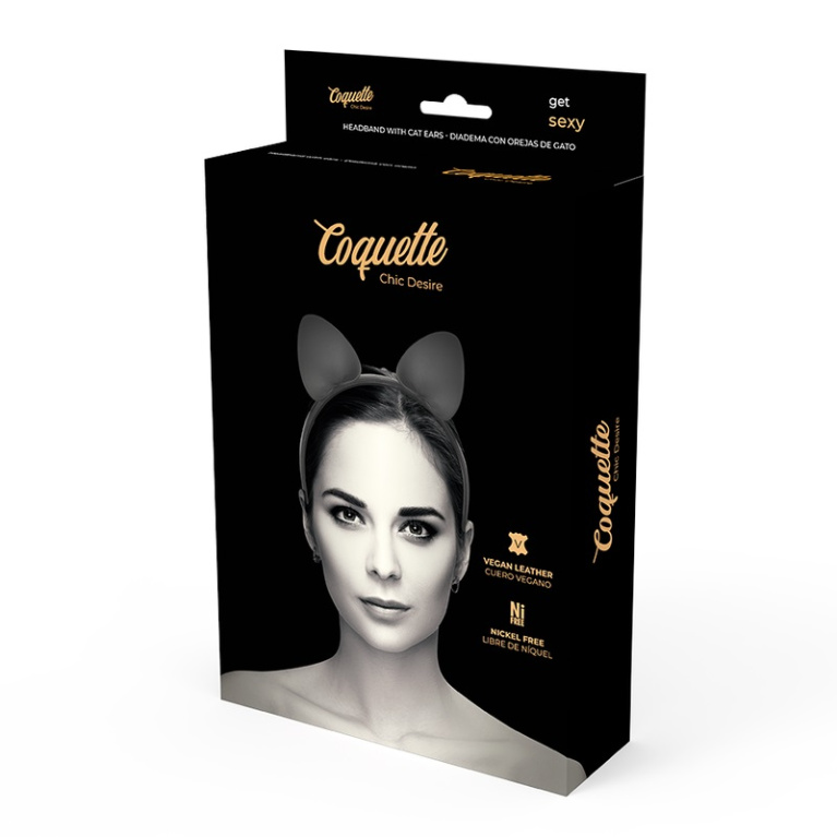 Coquette - Headband w Cat Ears - Black photo