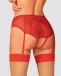 Obsessive - Dagmarie 吊襪帶內褲 - 紅色 - 加細碼/細碼 照片-2