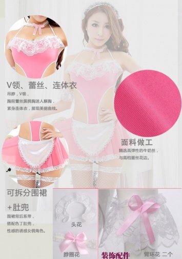 SB - Maid Costume S128-1 w Stockings - Pink photo