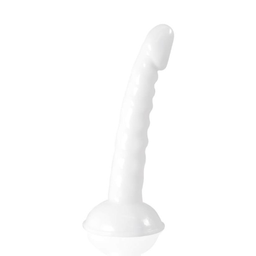SSI - Soft Rubber Super Slim Dildo - White photo