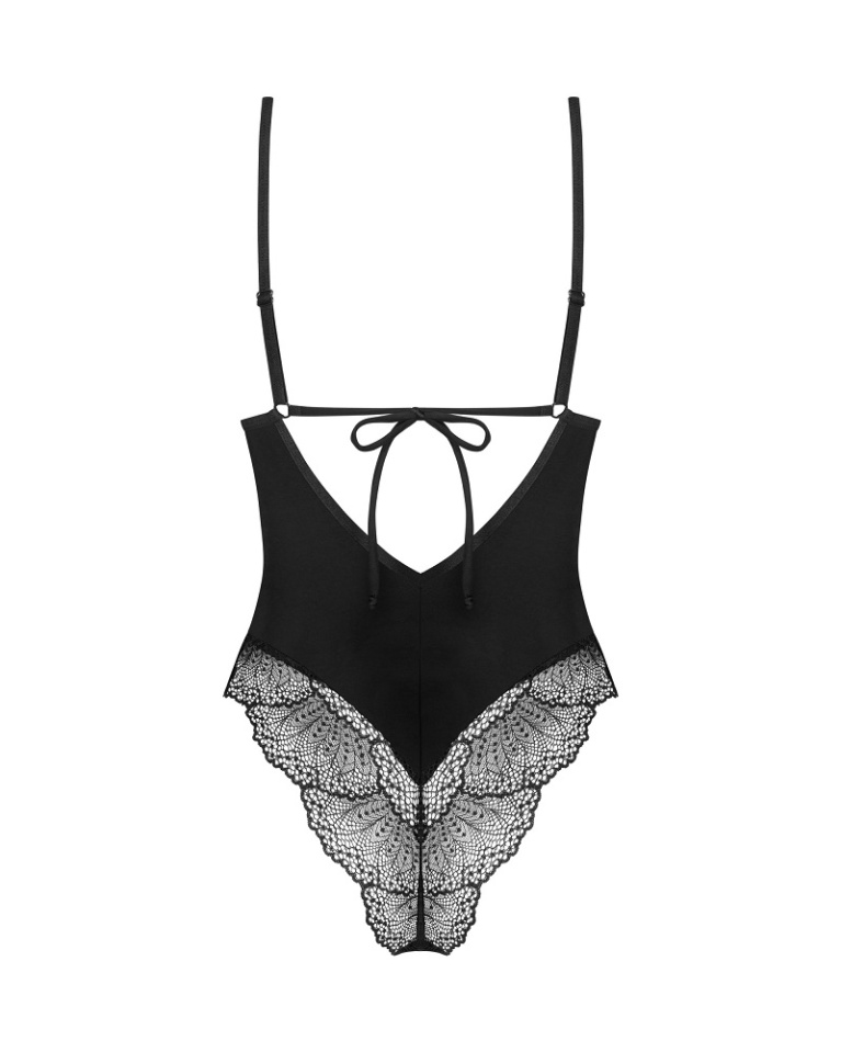 Obsessive - Lobellis 高叉连身内衣 - 黑色 - 加细码/细码 照片