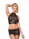 Allure - Halter & Mini Skirt Set - Black - S/M photo