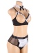 Ohyeah - Maid Open Bra Set - Black - 3XL photo-5