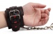 Toynary - SM16 Heart Leather Handcuffs - Black photo-2