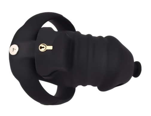 FAAK - Long Resin Chastity Cage - Black 照片