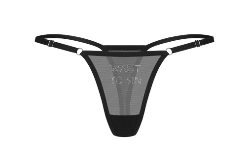 Obsessive - Violami Sin Thong - Black - S/M 照片