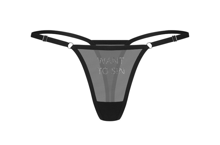 Obsessive - Violami Sin Thong - Black - S/M photo