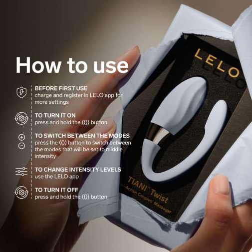Lelo - Tiani Twist 可APP控双动式情侣按摩器 - 薰衣草色 照片