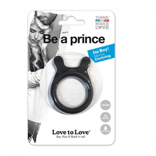 Love to Love - Be a Prince 阴茎环 - 黑色 照片