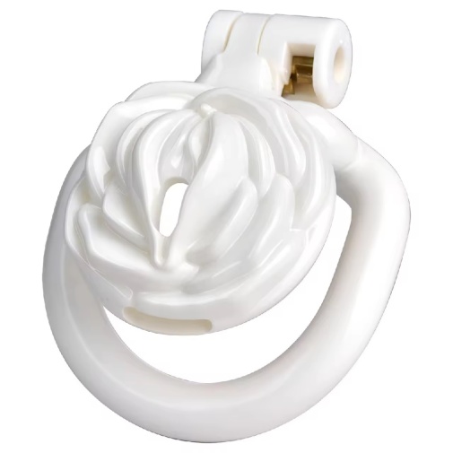 FAAK - Pussy Resin Chastity Cage 45mm - White photo