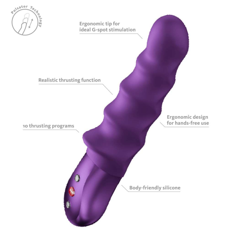 Fun Factory - Stronic Surf 抽插式脉冲震动器 - 暗紫色 照片-5