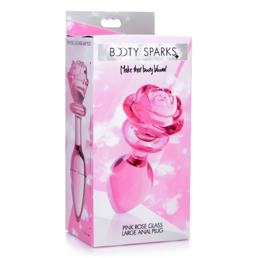 Booty Sparks - Rose Glass Anal Plug L - Pink photo