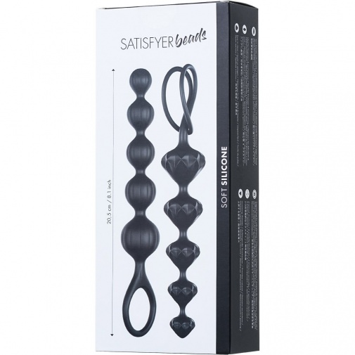 Satisfyer - 后庭串珠套装 - 黑色 照片