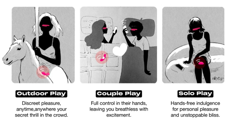 Sauce - Bow Bow Sensing Panty Vibrator - Pink photo