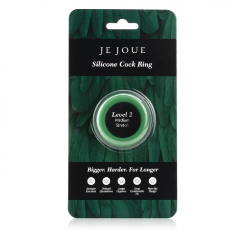 Je Joue - 矽胶阴茎环 - 中等弹力 - 绿色 照片