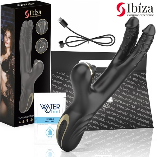 Ibiza - Two Dragons Tapping Vibrator - Black  photo