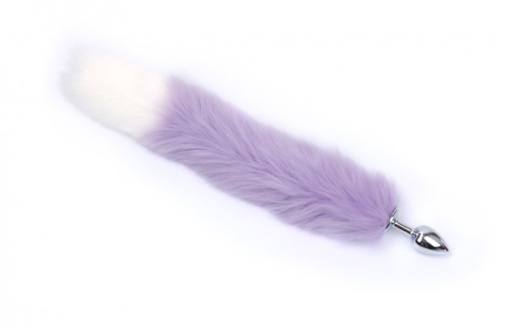 MT - Anal Plug S-size with Artificial wool tail - Violet photo