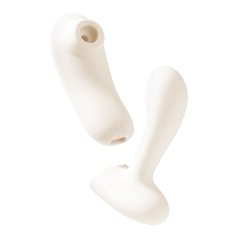 Night Fever 穿戴式遙控 2合1 吸吮震動器 - 象牙白 照片