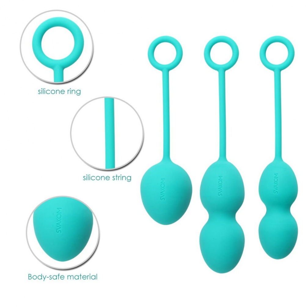 SVAKOM Nova Ben Wa Balls are made of silicone which is 100% ... SVAKOM - Nova Balls - Green photo-13