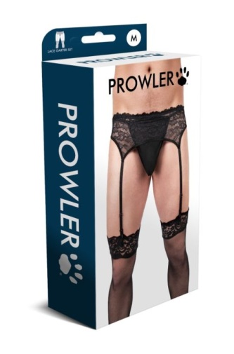 Prowler - Lace Garter Set - Black - L 照片