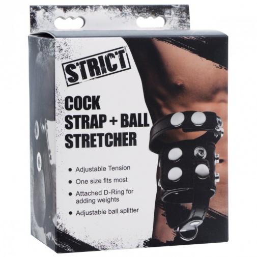 Strict - Cock Strap and Ball Stretcher - Black photo