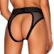 Obsessive - Strapelie Crotchless Panties - Black - L/XL photo-2