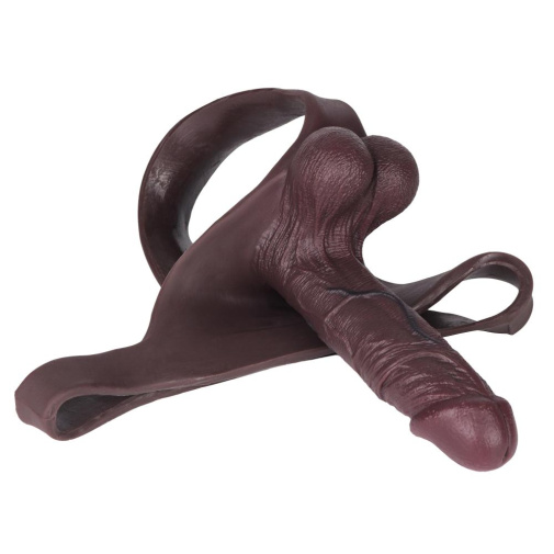 FAAK - Hei Yao Hollow Penis Pants - Black 照片