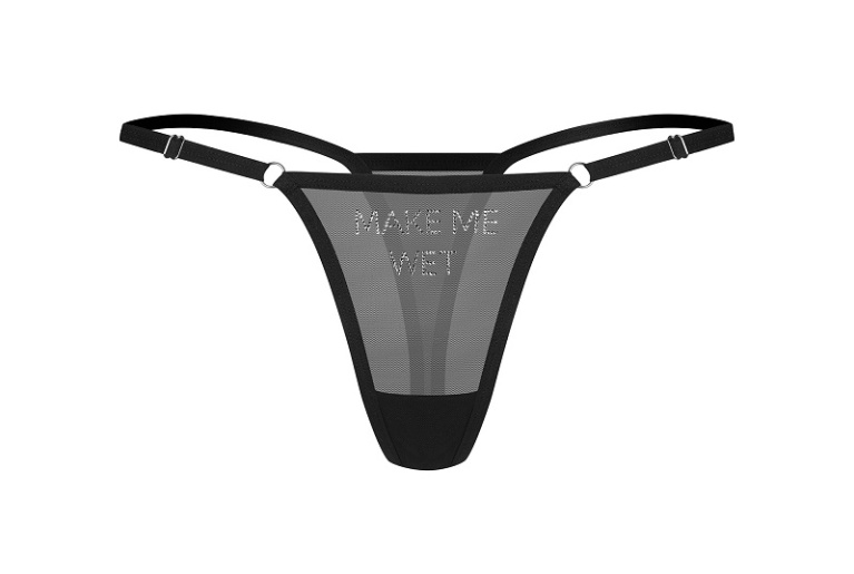Obsessive - Violami Wet Thong - Black - L/XL photo