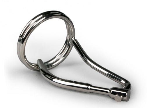 Sinner Gear - Penis Cage w Plug - Silver photo