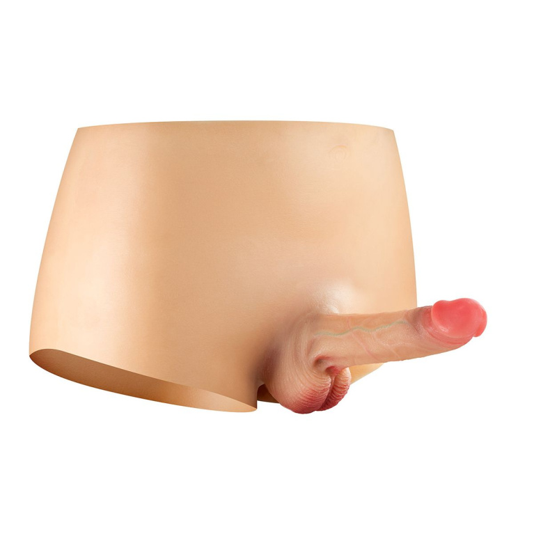 Real Manly - Hollow Realistic Dildo Suit - Flesh - S/M photo