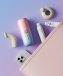 Lovense - Spinel APP Thrusting & Heating Dildo - Blue & Pink photo-15
