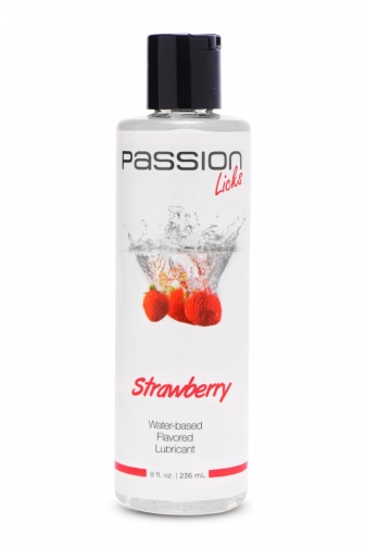 Passion - Licks Strawberry Water-Based Lube - 236ml photo