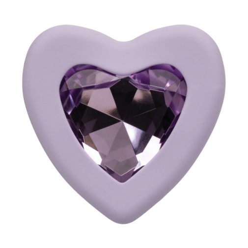 CEN - First Time 心形水晶 后庭塞 2件套装 - 紫色 照片