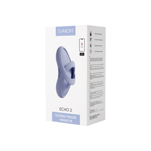 SVAKOM - Echo 2 APP Heating Clitoral Vibrator - Sky Blue photo