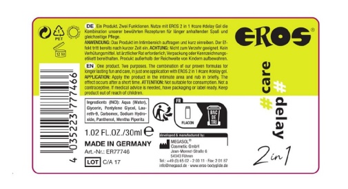 Eros - 2in1 Care Delay Spray - 30ml photo