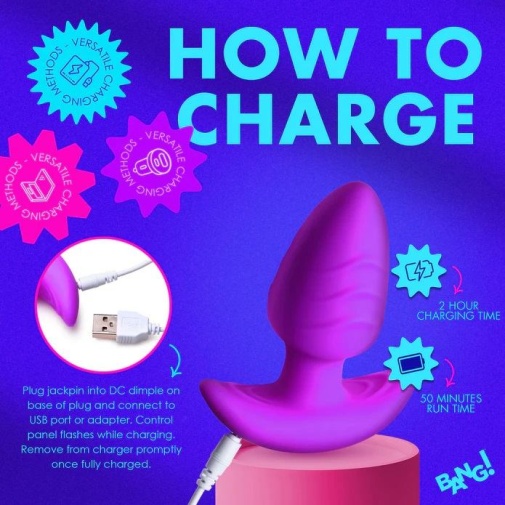 Bang! - Rotating Vibro Plug - Purple photo