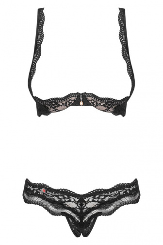 Obsessive - Luvae Cupless Set - Black - L/XL photo
