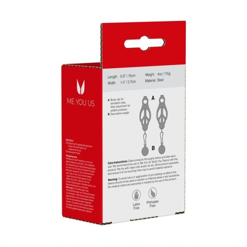 Me You Us - Clover Nipple Clamp - Silver 照片