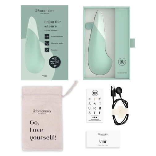 Womanizer - Vibe UltraWave Clitoral Vibrator - Sage 照片