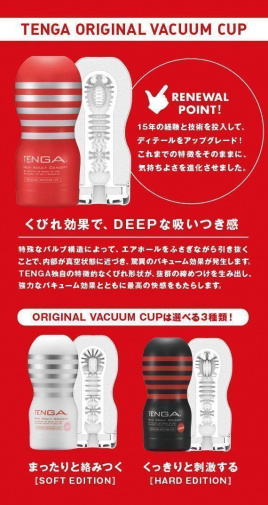 Tenga - Original Vacuum Cup Regular - Red (Renewal) photo