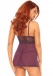 Leg Avenue - Babydoll w Cage Strap O-ring & G-String - Plum - M/L photo-2