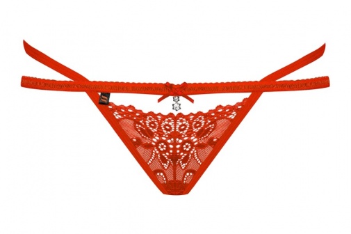 Obsessive - 838-THO-3 Thong - Red - S/M photo