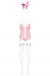 Obsessive - 兔女郎服裝 4件裝 - 粉紅色 - L/XL 照片-10